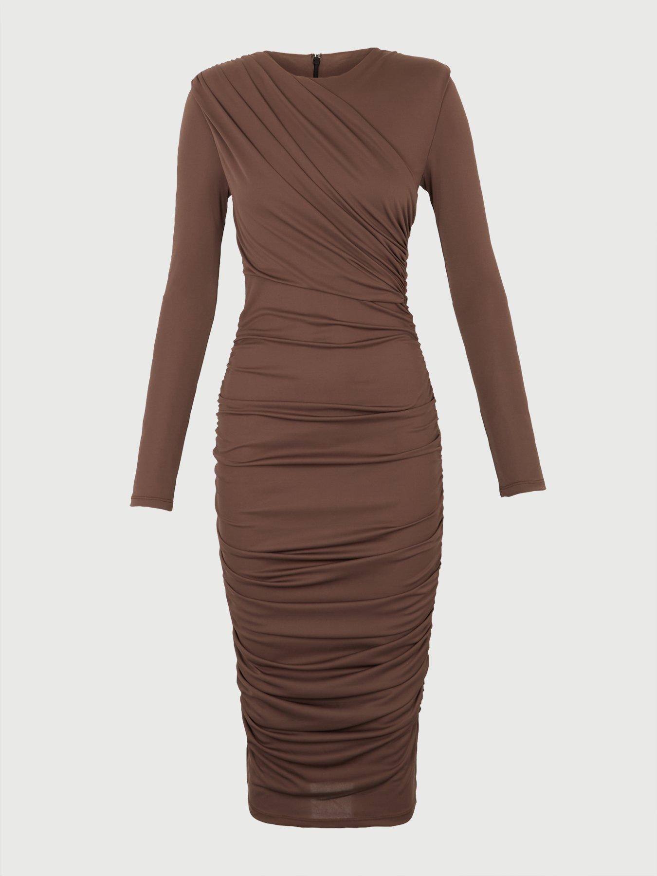 michelle keegan ruched dress