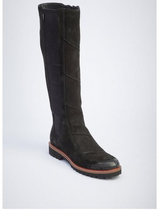 stillFront image of pod-bianca-knee-high-boots-black-suede