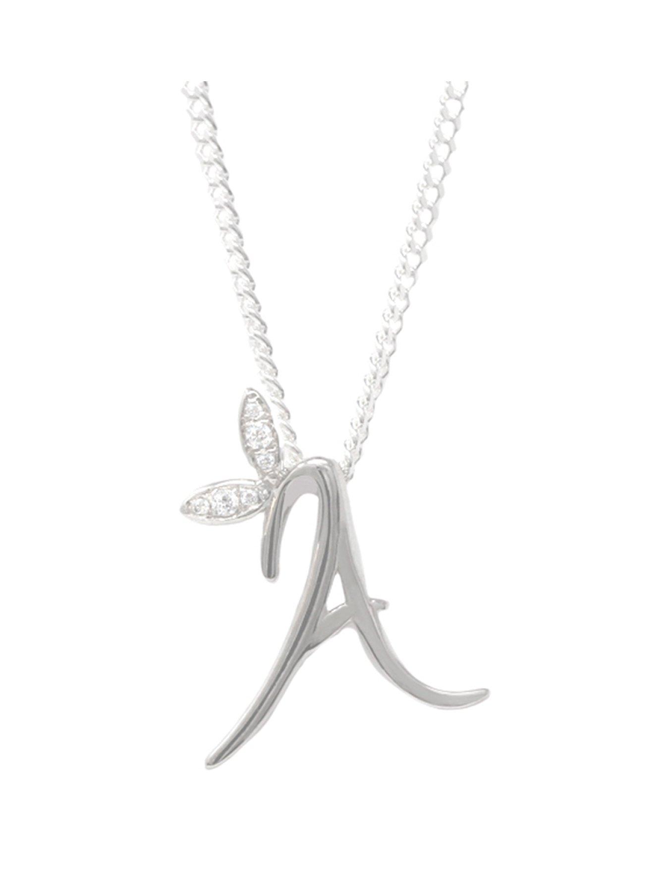 undefined Mini Winged Initial Necklace