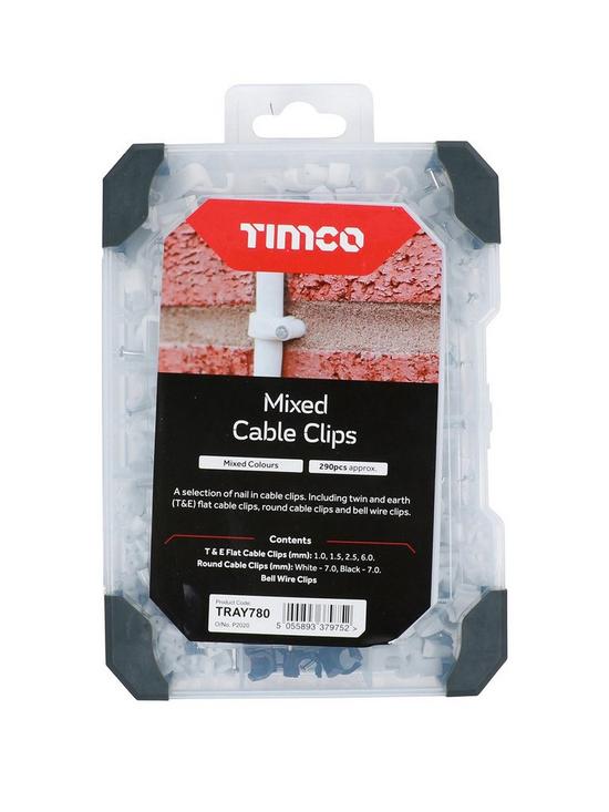 front image of timco-cable-clips-mixed-tray-290pcs