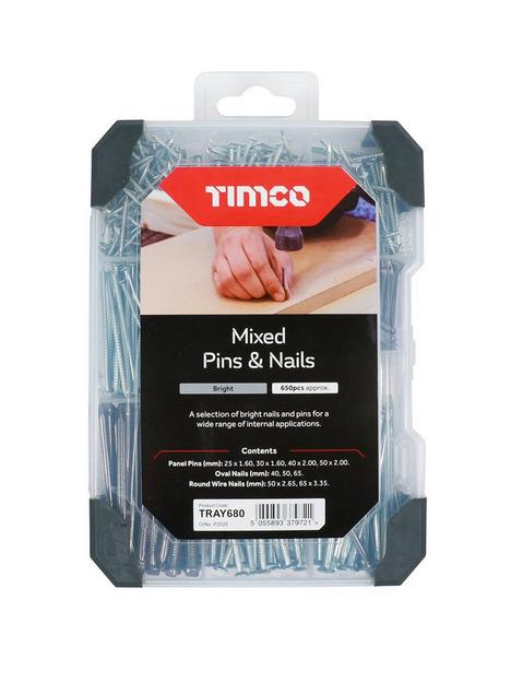 timco-pins-amp-nails-mixed-tray-650pcs