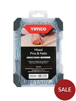 timco-pins-nails-mixed-tray-650pcs