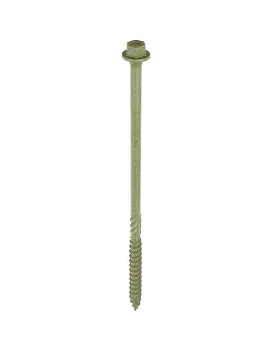 front image of timco-timber-screws-hex-flange-head-exterior-green-67-x-150