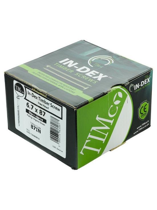 stillFront image of timco-timco-timber-screws-hex-flange-head-exterior-green-67-x-87