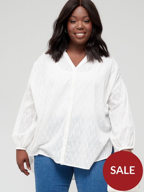 v-by-very-curve-textured-cotton-ruched-shoulder-oversized-long-sleeve-shirt-white