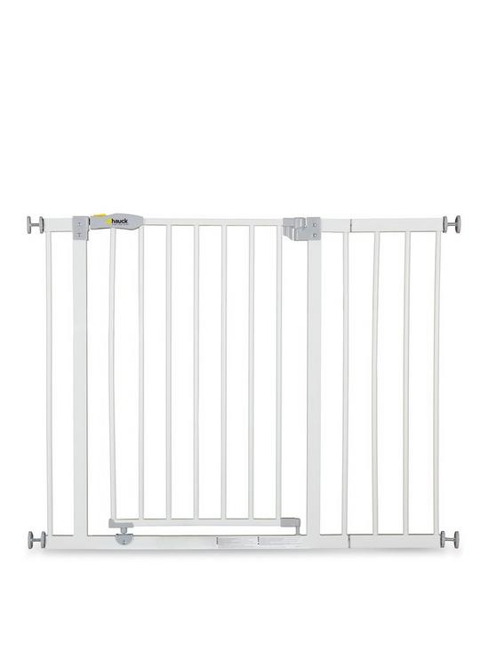 front image of hauck-open-n-stop-safety-gate-21cm-extension-white