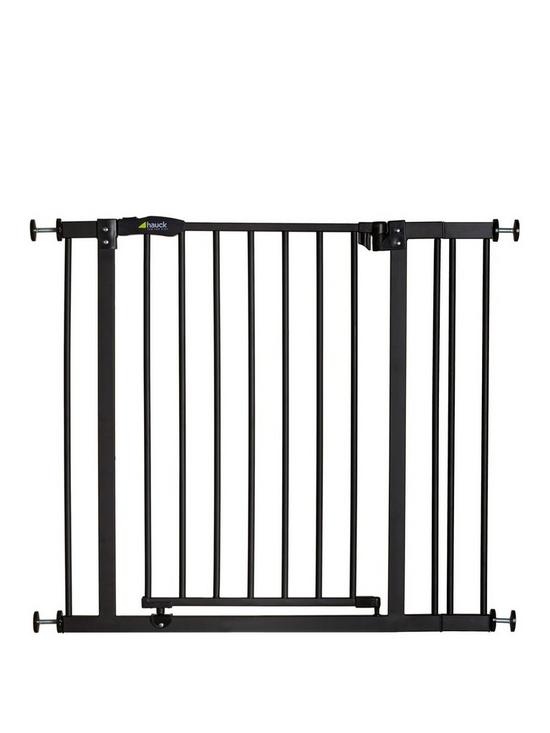 front image of hauck-close-n-stop-safety-gate-including-9-cm-extension-charcoal