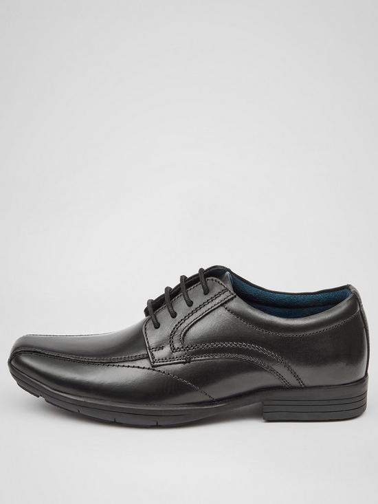 front image of pod-angus-lace-up-brogue-black