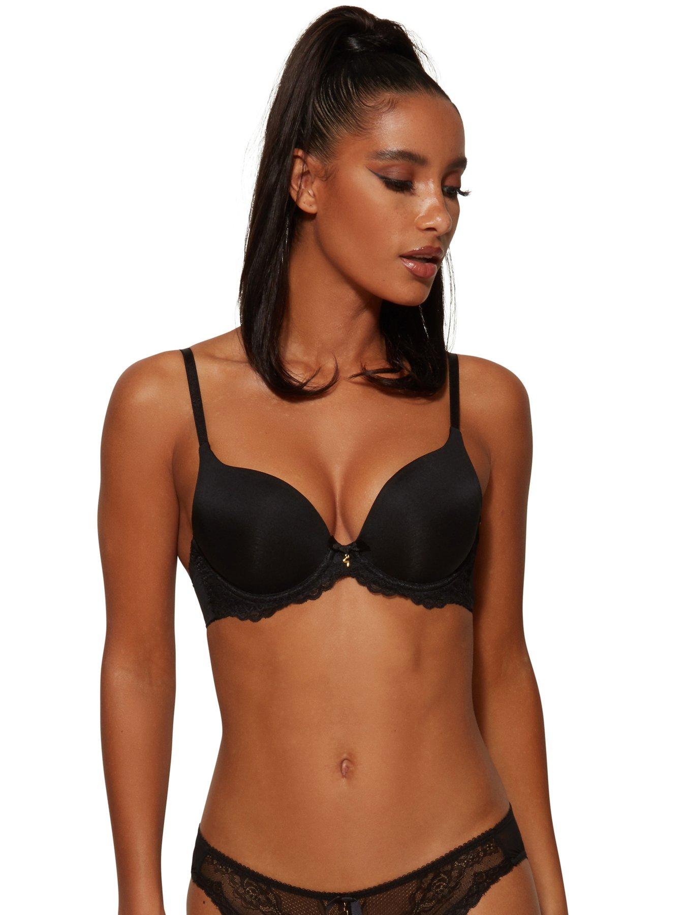 undefined Superboost Lace Plunge T-Shirt Bra - Black