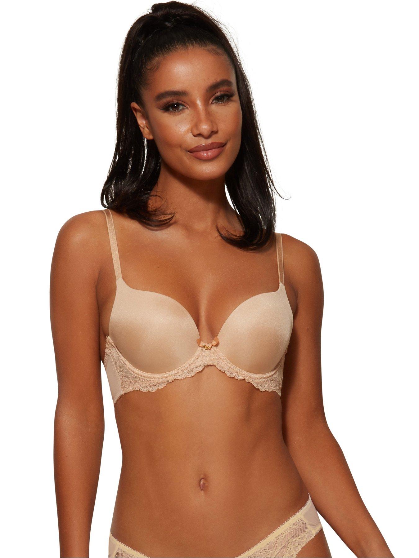 undefined Superboost Lace Plunge T-Shirt Bra - Nude