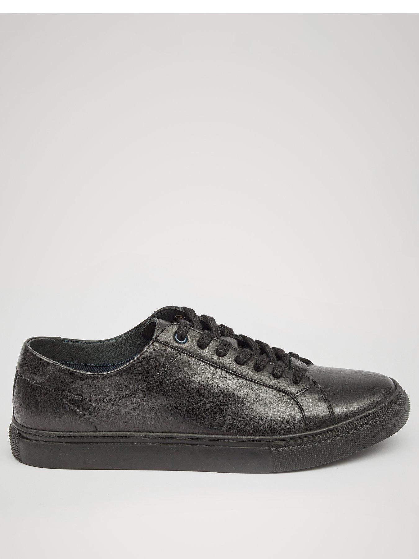 Pod Louis Leather Trainers Black Littlewoods