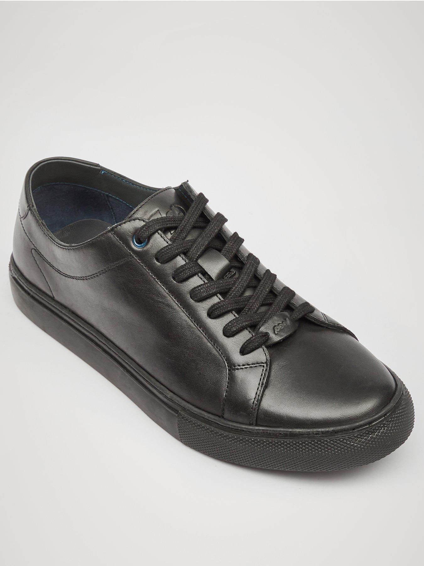 Mens black outlet dress trainers