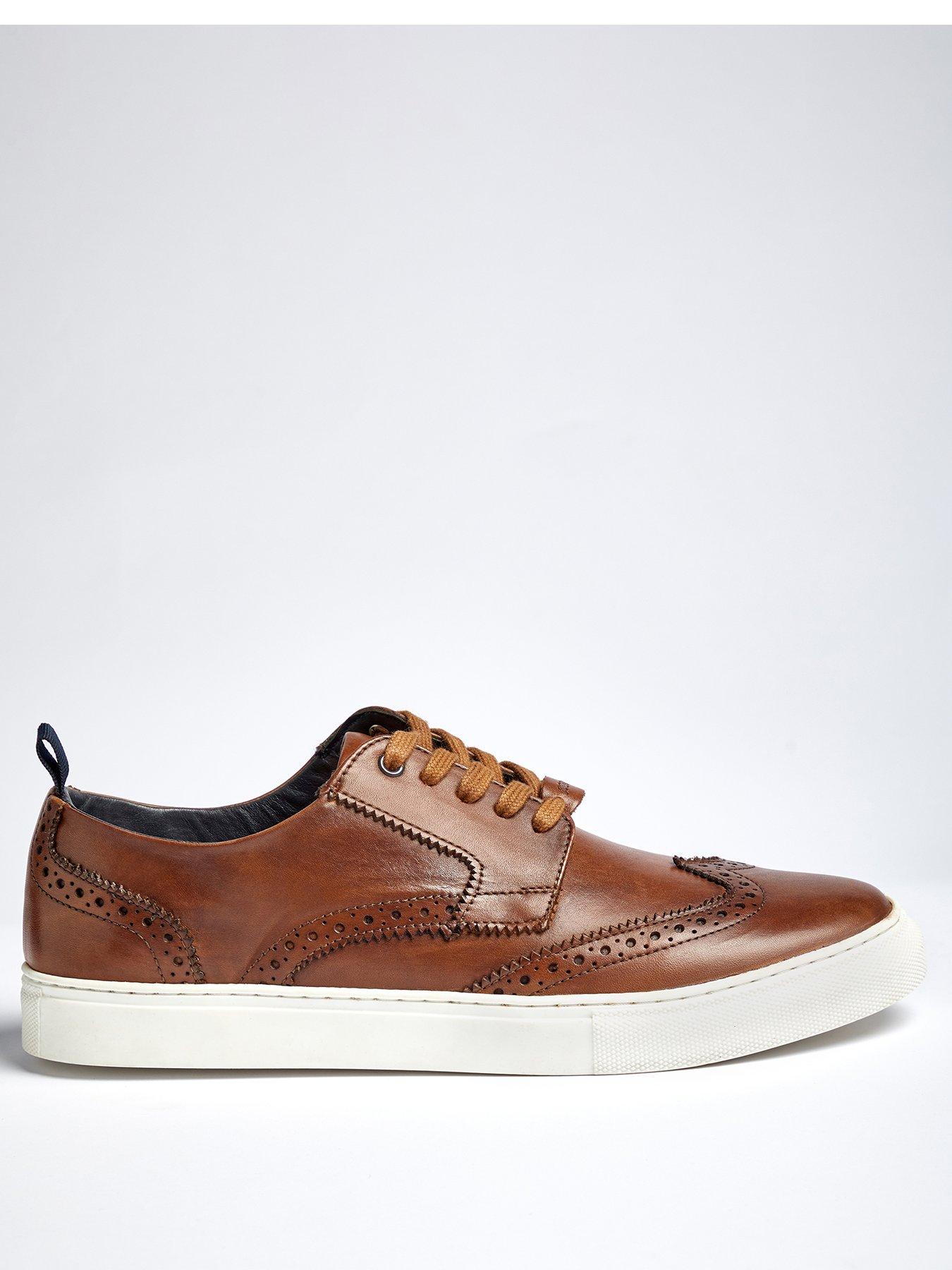 Pod Foley Leather Lace Up Brogue Trainer Chestnut littlewoods
