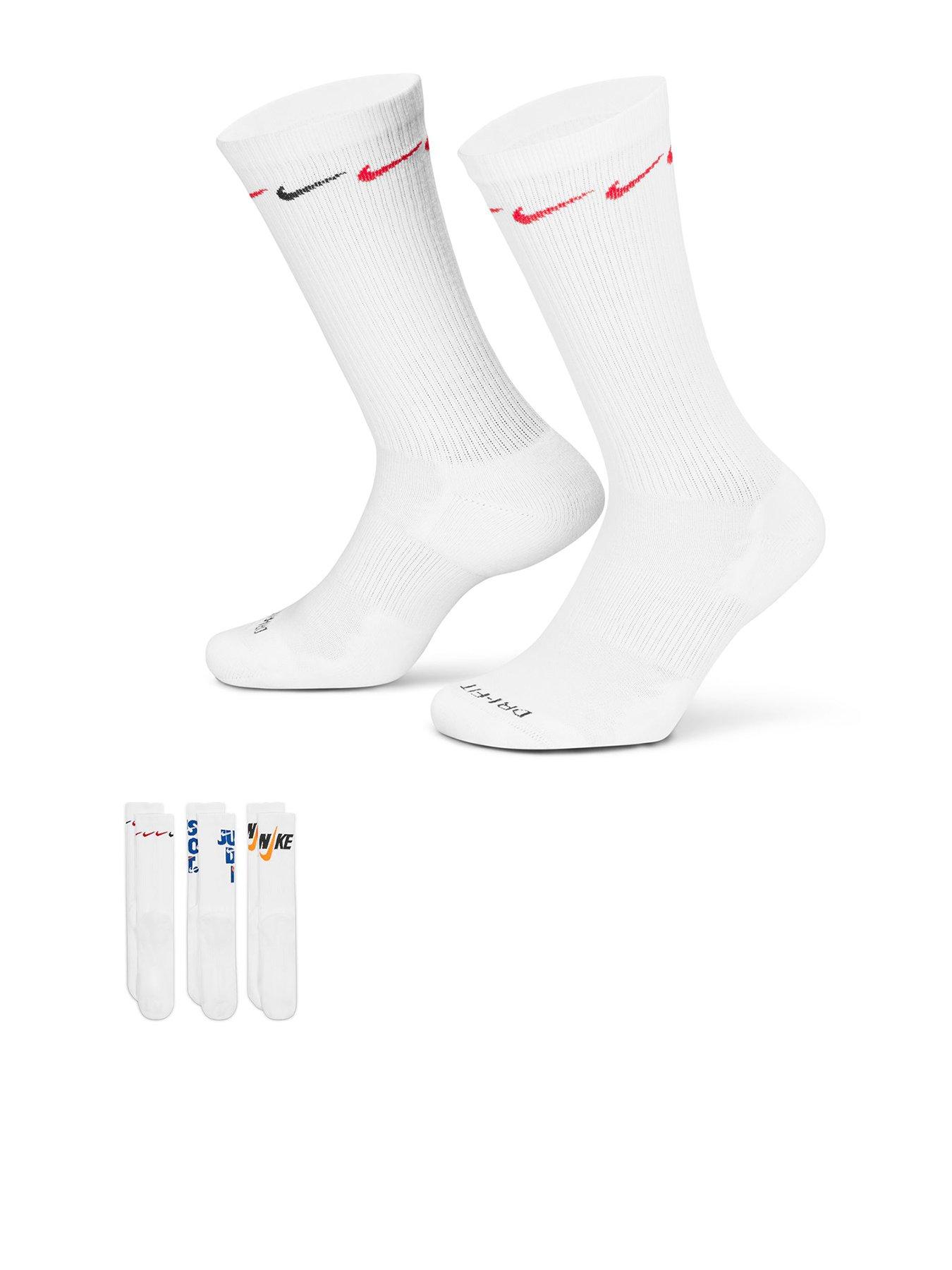 Nike Men's Train Everyday Plus Cushioned Graphic 3 Pack Crew Sock ...