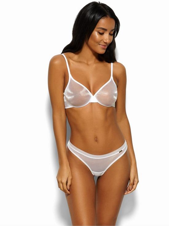 front image of gossard-glossies-thong-white