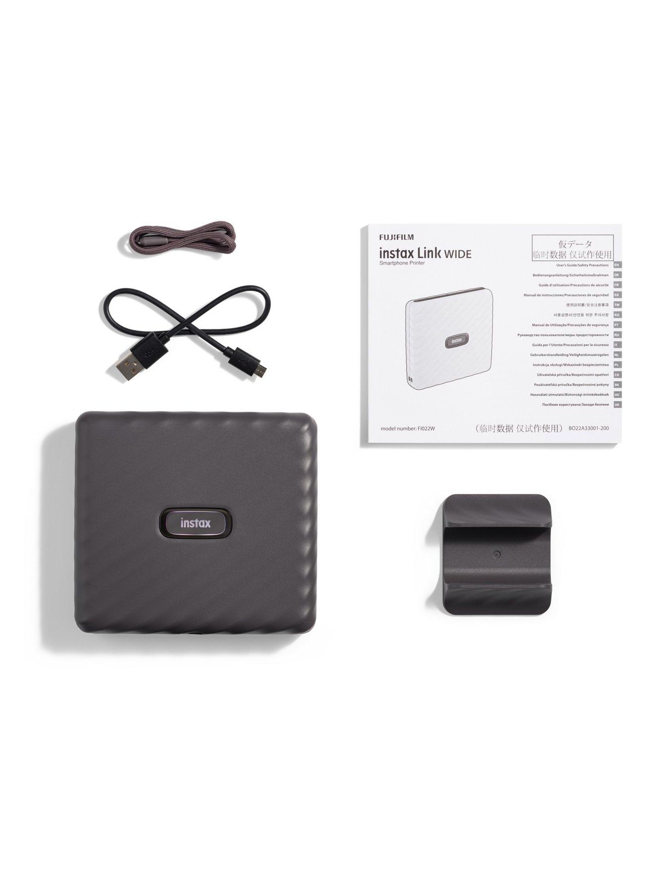  image of fujifilm-instax-link-wide-printer-40-shots-mocha-gray