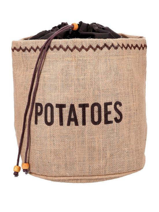 front image of natural-elements-hessian-potato-preserving-bag-with-blackout-lining-tagged