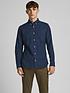  image of jack-jones-brook-smart-oxford-shirt-navy-blazer