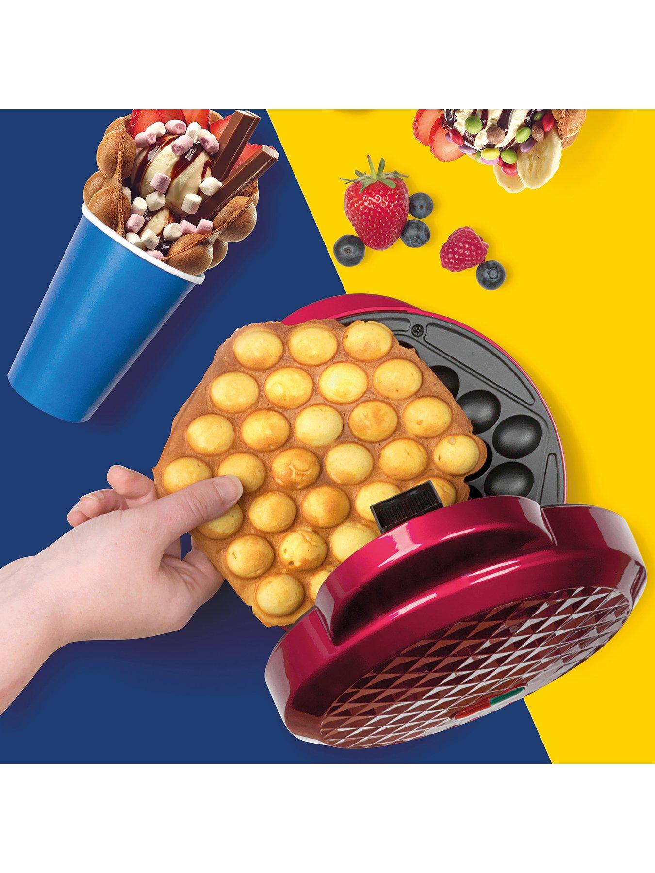 Giles & Posner Bubble Waffle Maker Machine with Serving Cones