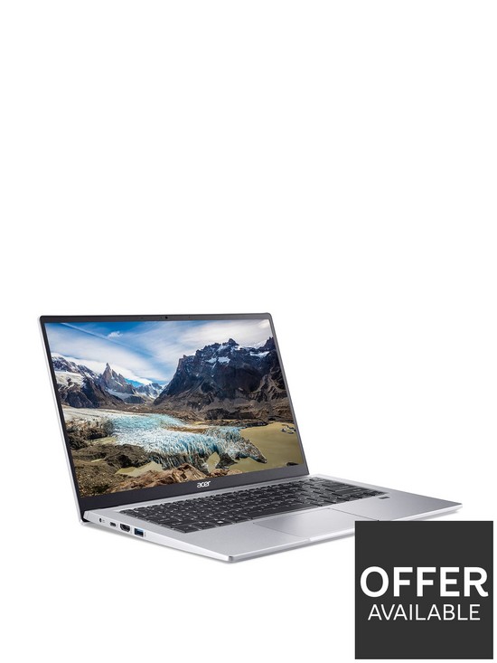 front image of acer-acer-swift-3-sf314-511-14-inch-laptop-intel-core-i5-1135g7-8gb-512gb-ssd-full-hd-display-windows-11-silver-intel-evo-certified-plus-microsoft-office-365