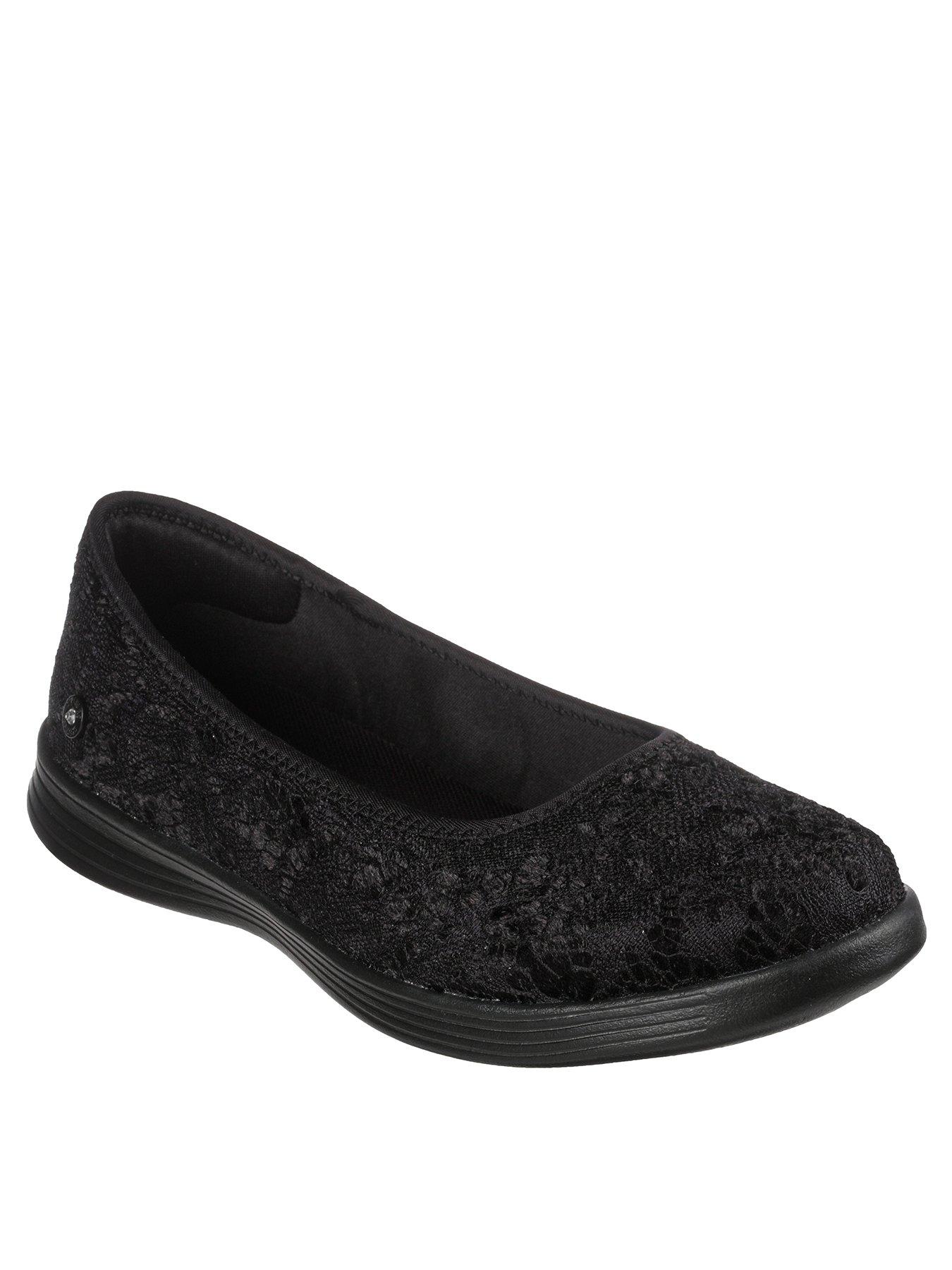 Skechers black sales ballet pumps