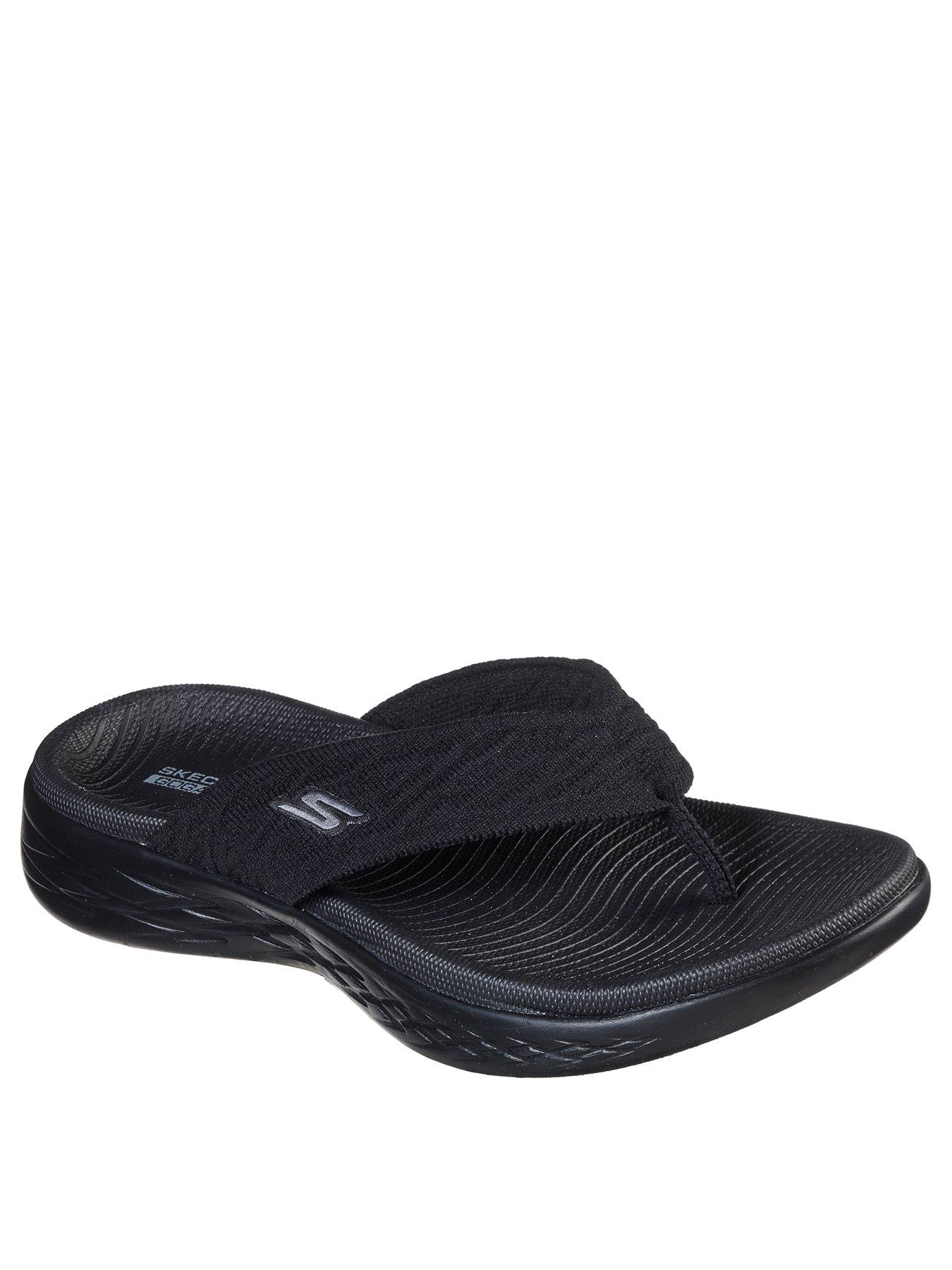 Skechers Womens On The Go 600 Sunny Flip-Flops Wide Width, Color