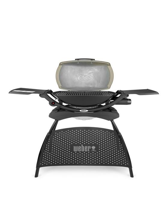 stillFront image of weber-q-2000-gas-barbeque-with-stand-titanium