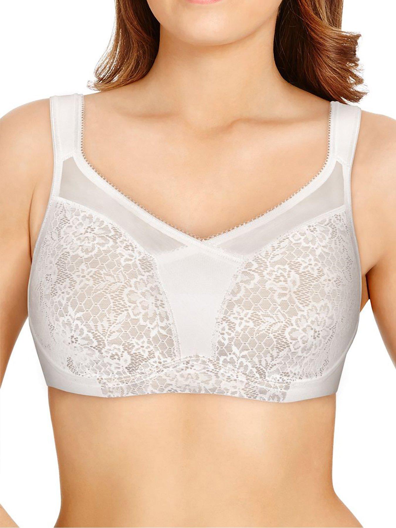 undefined Non Wired Full Support Bra - White
