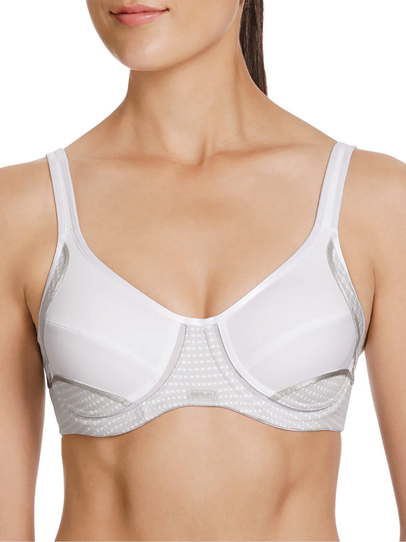 undefined Electrify Non Padded High Impact Sports Bra - White