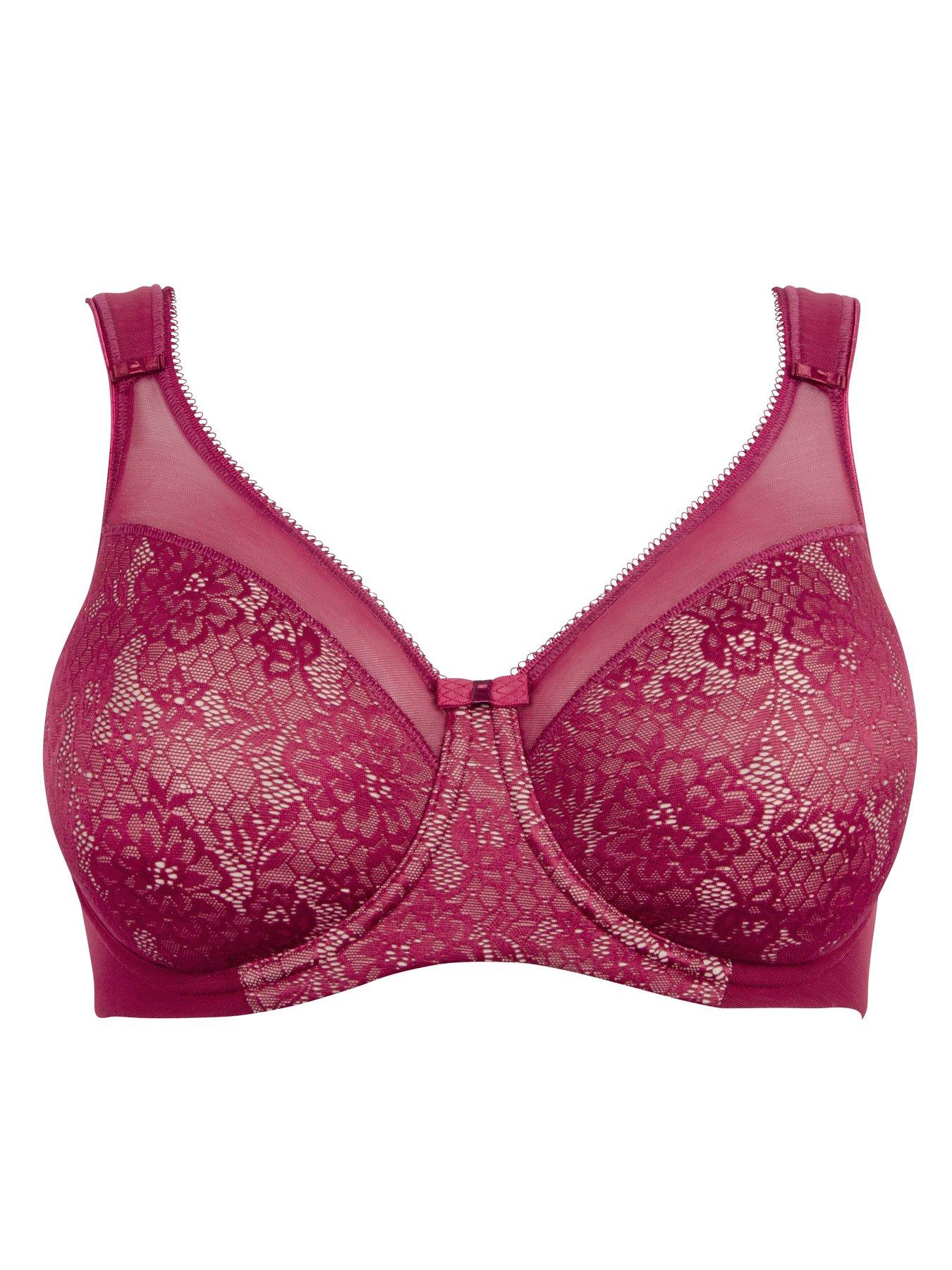  image of berlei-beauty-lace-non-padded-underwire-everyday-minimiser-bra-burgundy