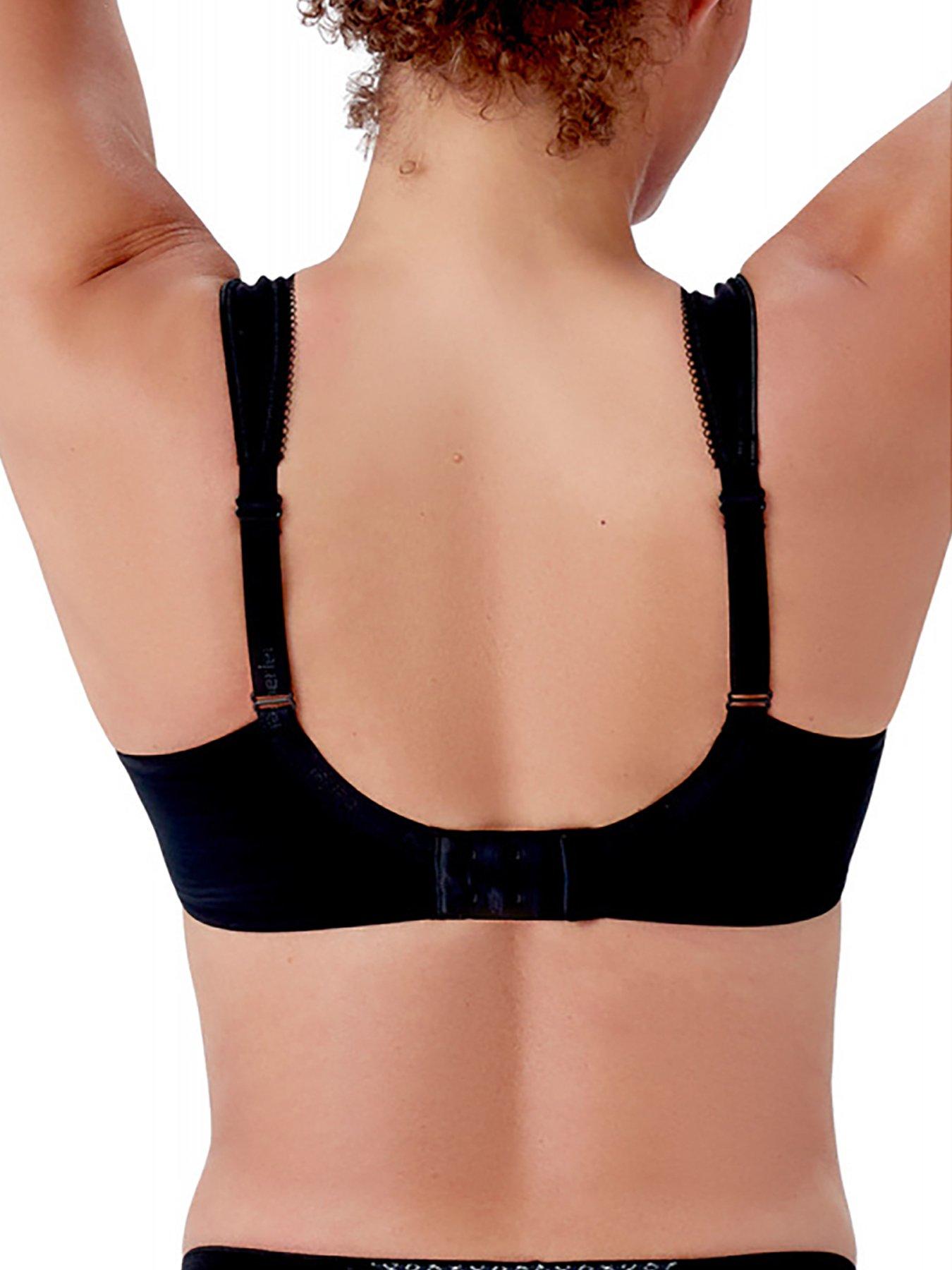 Image 2 of 3 of Berlei Jacquard Underwired Smoothing Minimiser Bra - Black/Grey