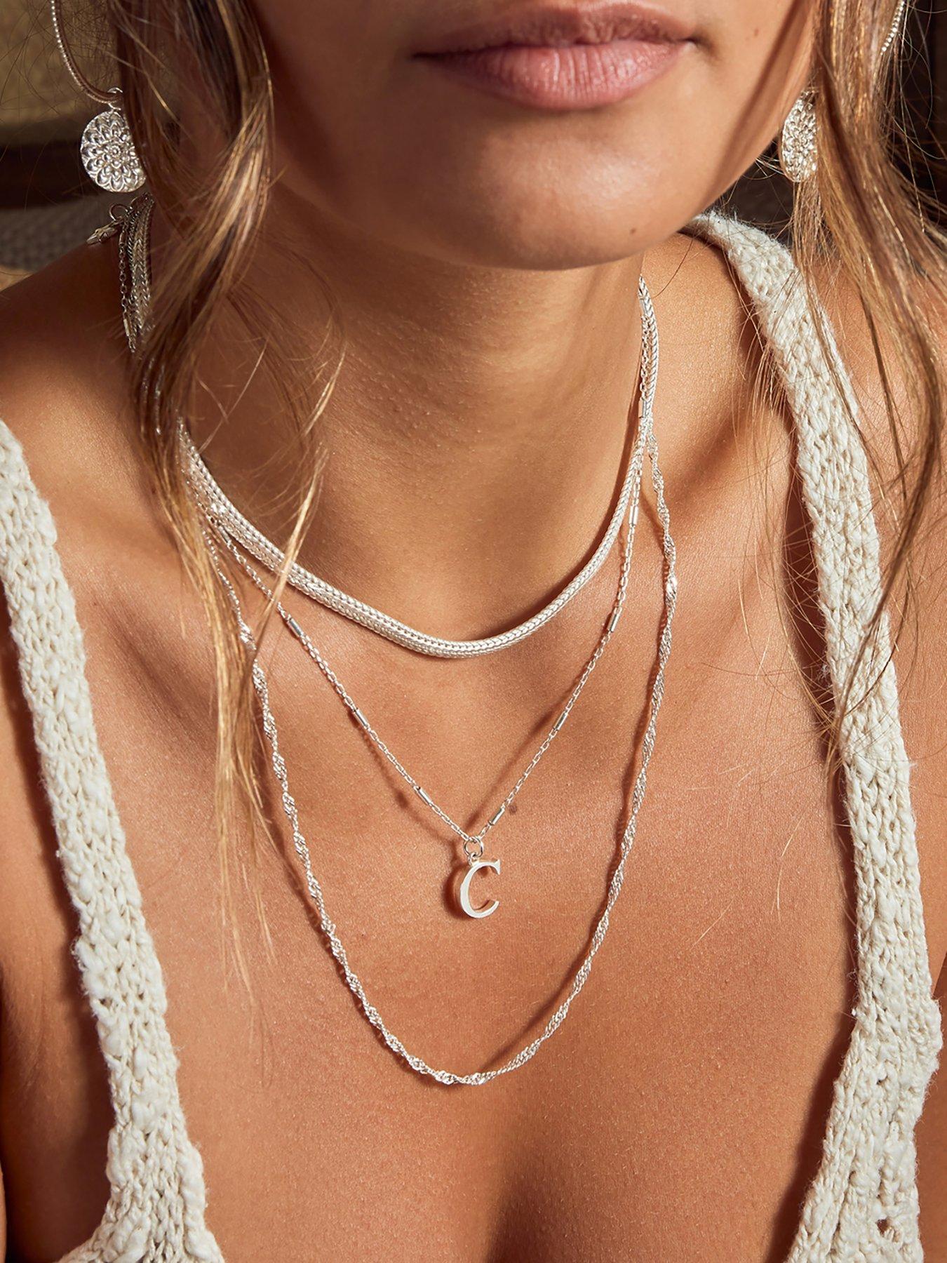 Image 2 of 2 of ChloBo Iconic Initial Necklace - 925 Sterling Silver
