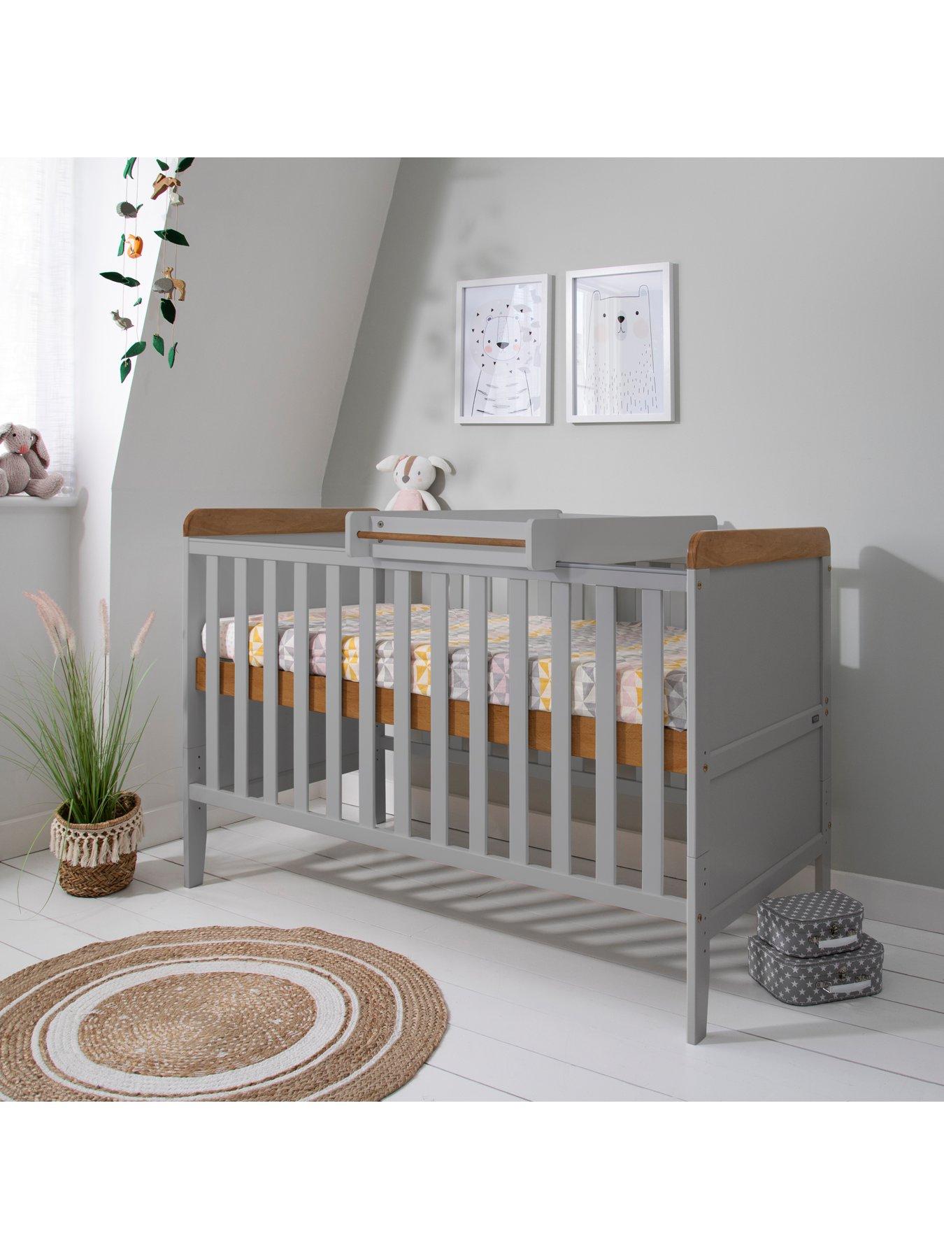 Tutti Bambini Rio Cot Bed with Cot Top Changer & Mattress Dove Grey