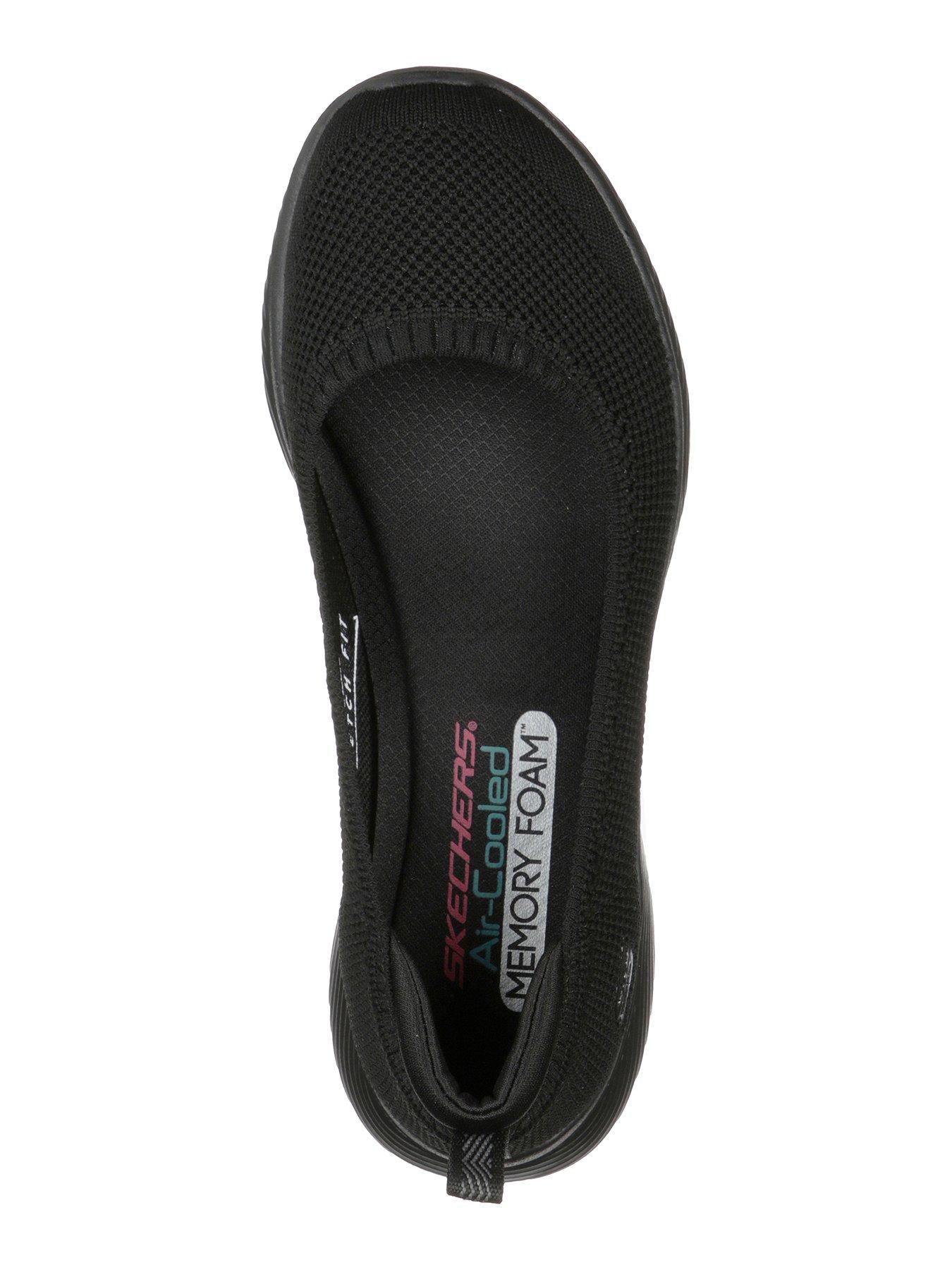 Skechers Microburst 2.0 Wide Fit Ballerina Shoes Black littlewoods