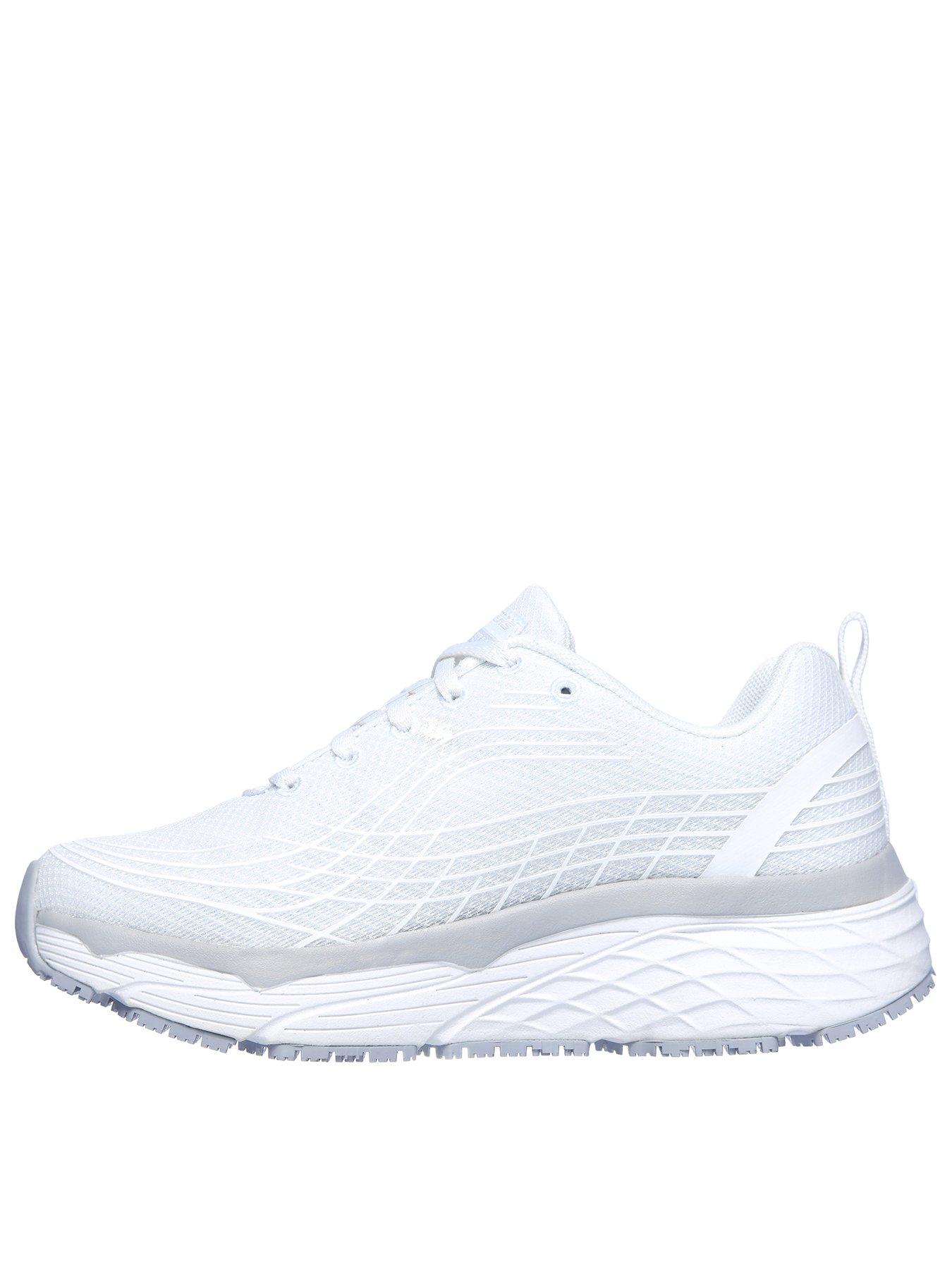  image of skechers-haptic-printed-workwear-slip-resistant-trainer-white