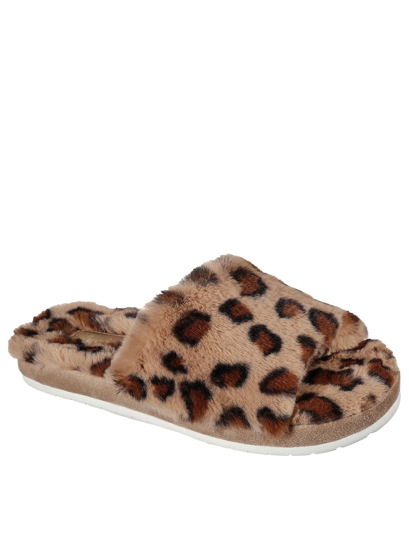 skechers leopard slippers