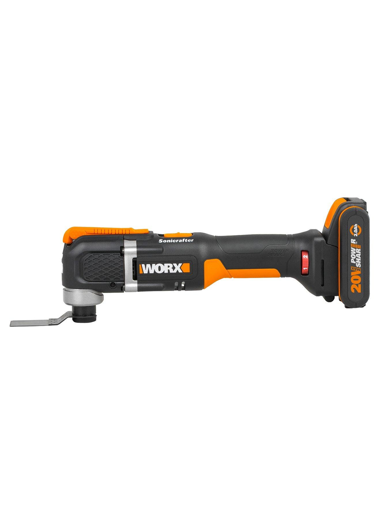  image of worx-20v-cordless-sonicrafter-oscillating-multi-tool-with-x1-20ah-battery-amp-charger