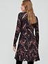  image of v-by-very-tiered-jerseynbspmini-dress-black-print