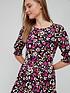  image of v-by-very-puff-sleeve-mini-dress-multi