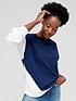  image of v-by-very-colour-block-sweatshirt-navy
