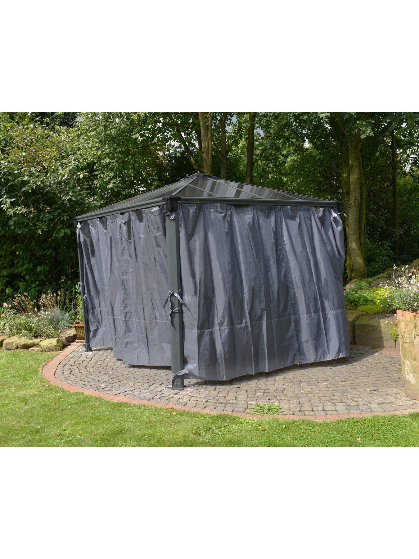  image of canopia-by-palram-square-gazebo-curtain-set-gazebo-not-included