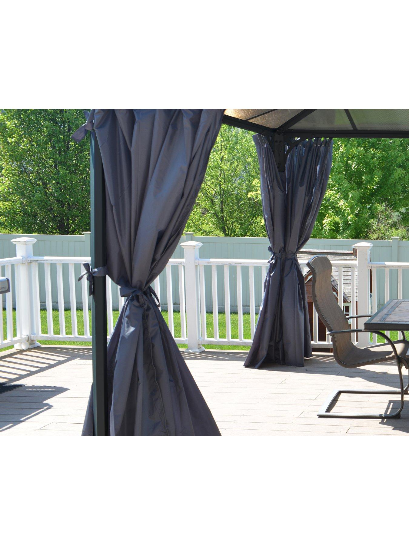  image of canopia-by-palram-square-gazebo-curtain-set-gazebo-not-included