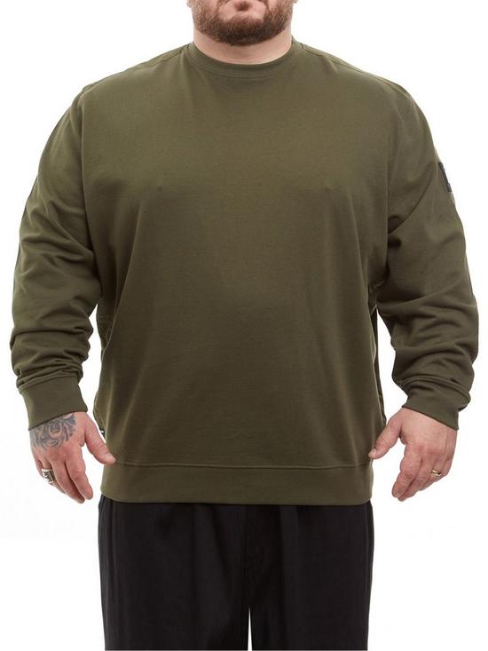 front image of weekend-offender-big-tall-f-bomb-classic-sweat-with-ripstop-overlay