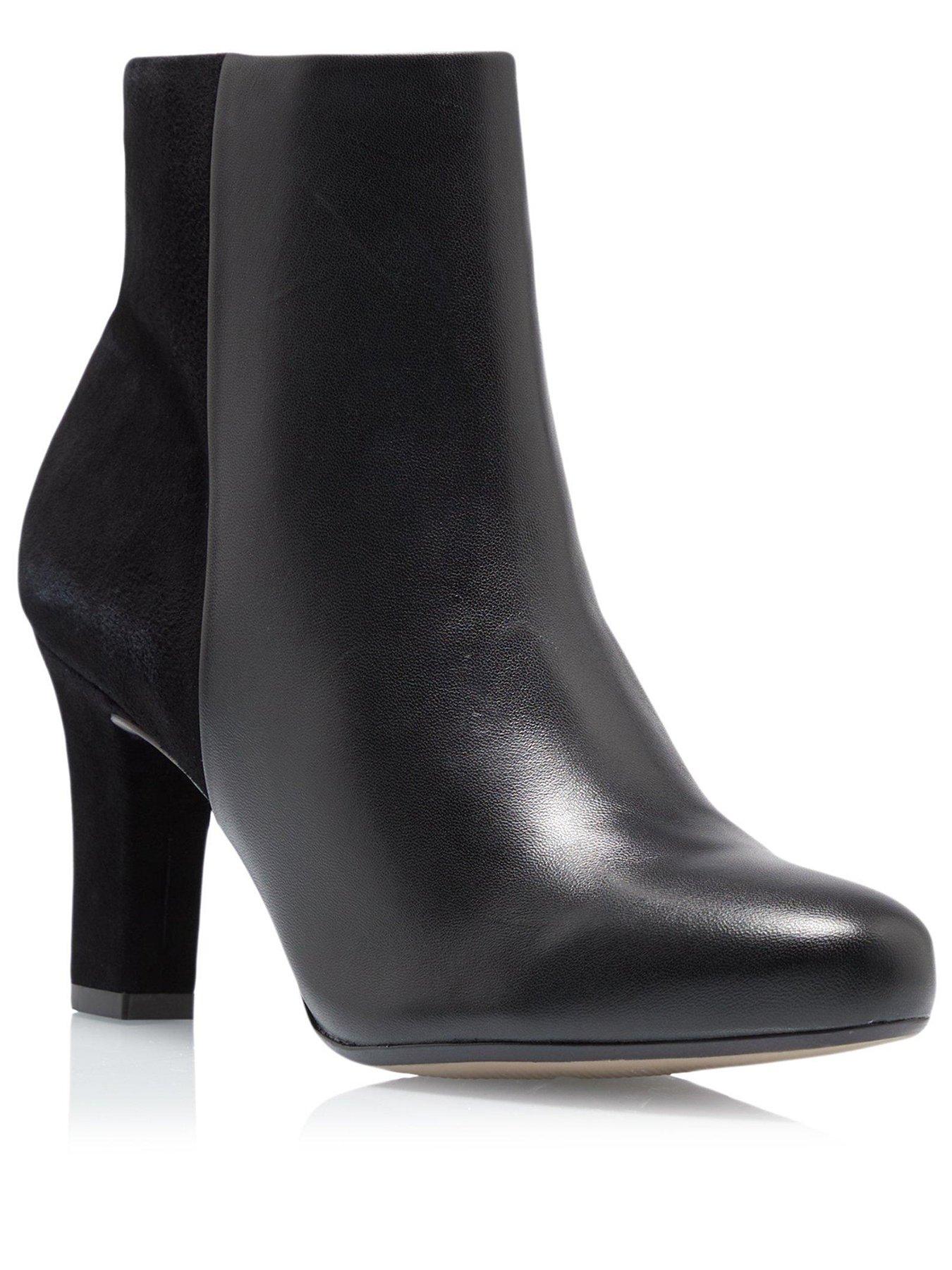 black 3 inch booties