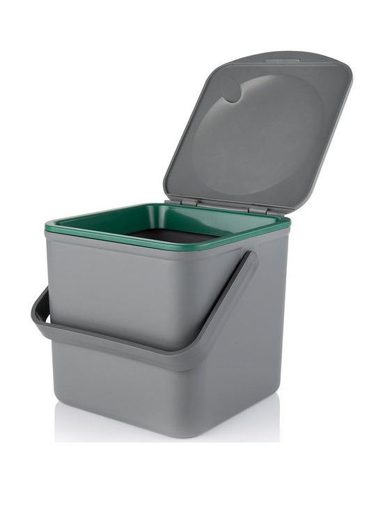 front image of minky-food-waste-caddy-eco-grey