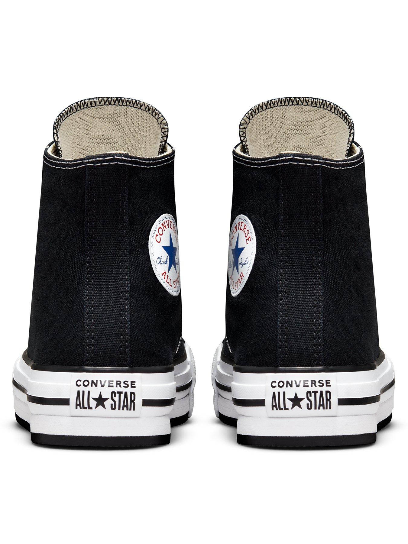 Black and white junior converse best sale