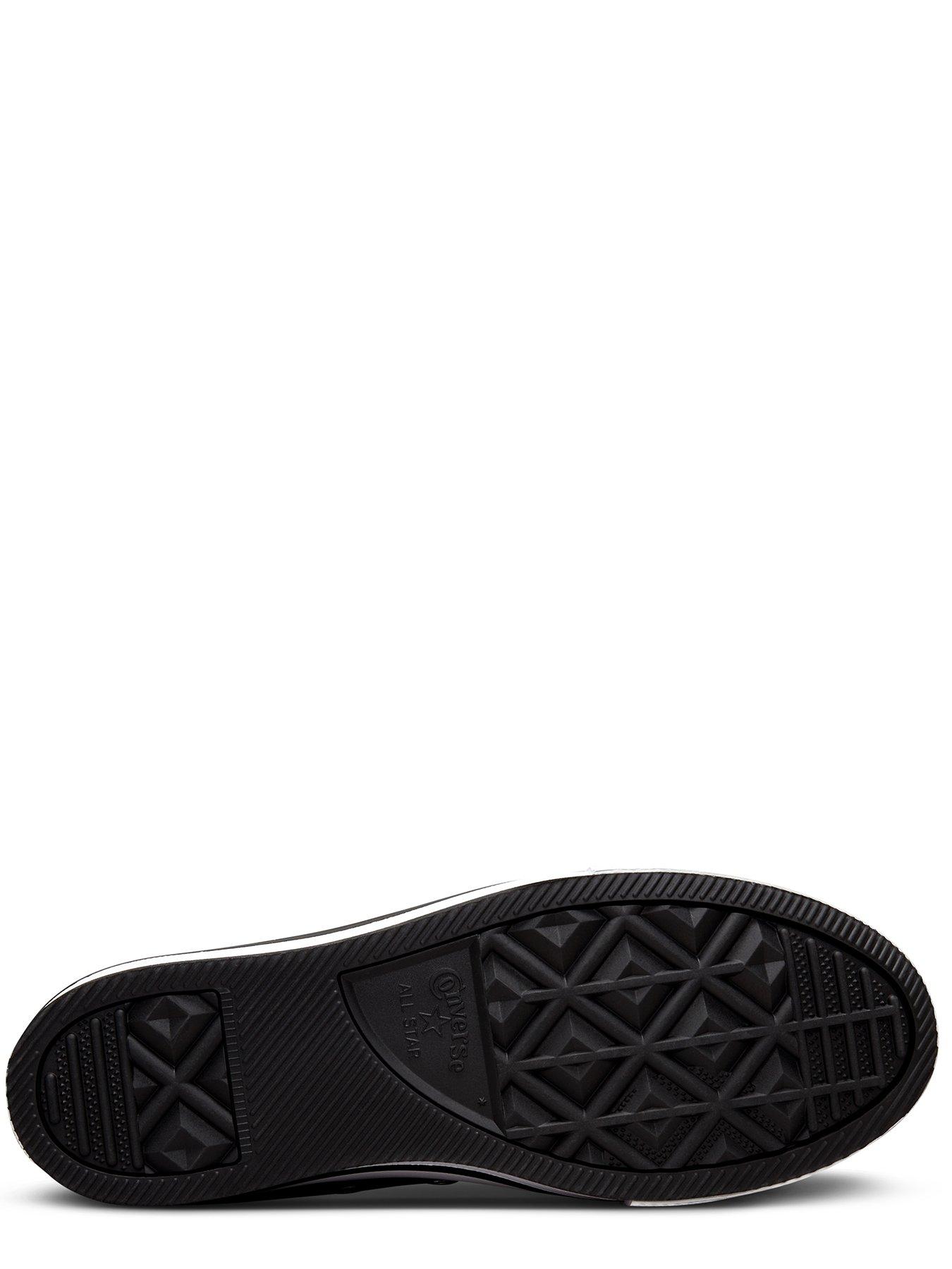  image of converse-junior-girls-eva-lift-canvas-hi-top-trainers-black