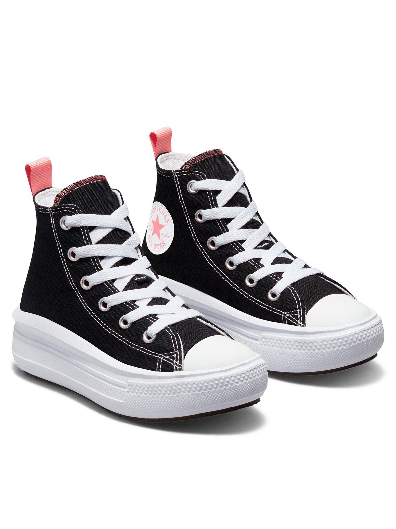 Pink 2025 black converse