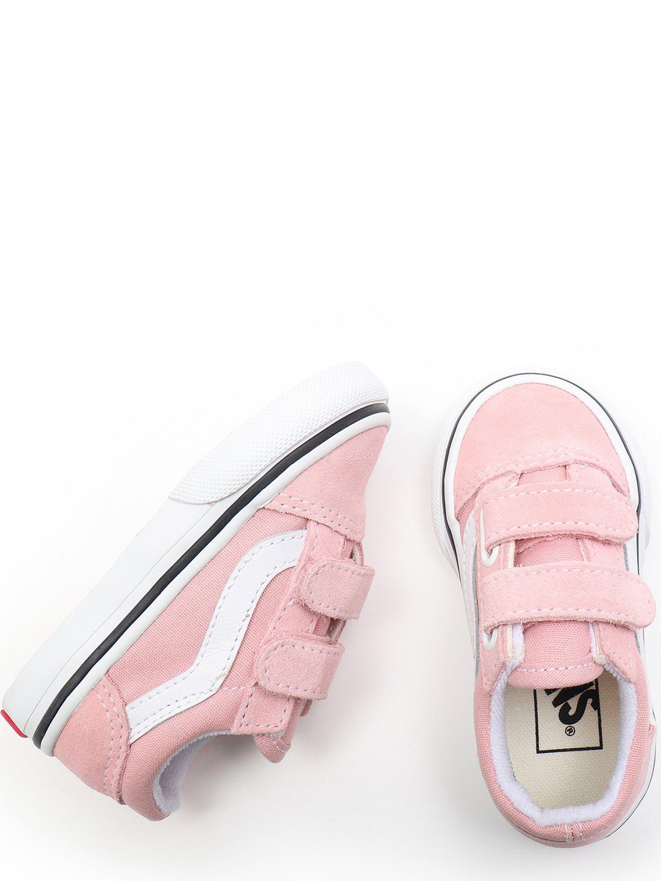  image of vans-toddler-girls-old-skool-trainers-pinkwhite