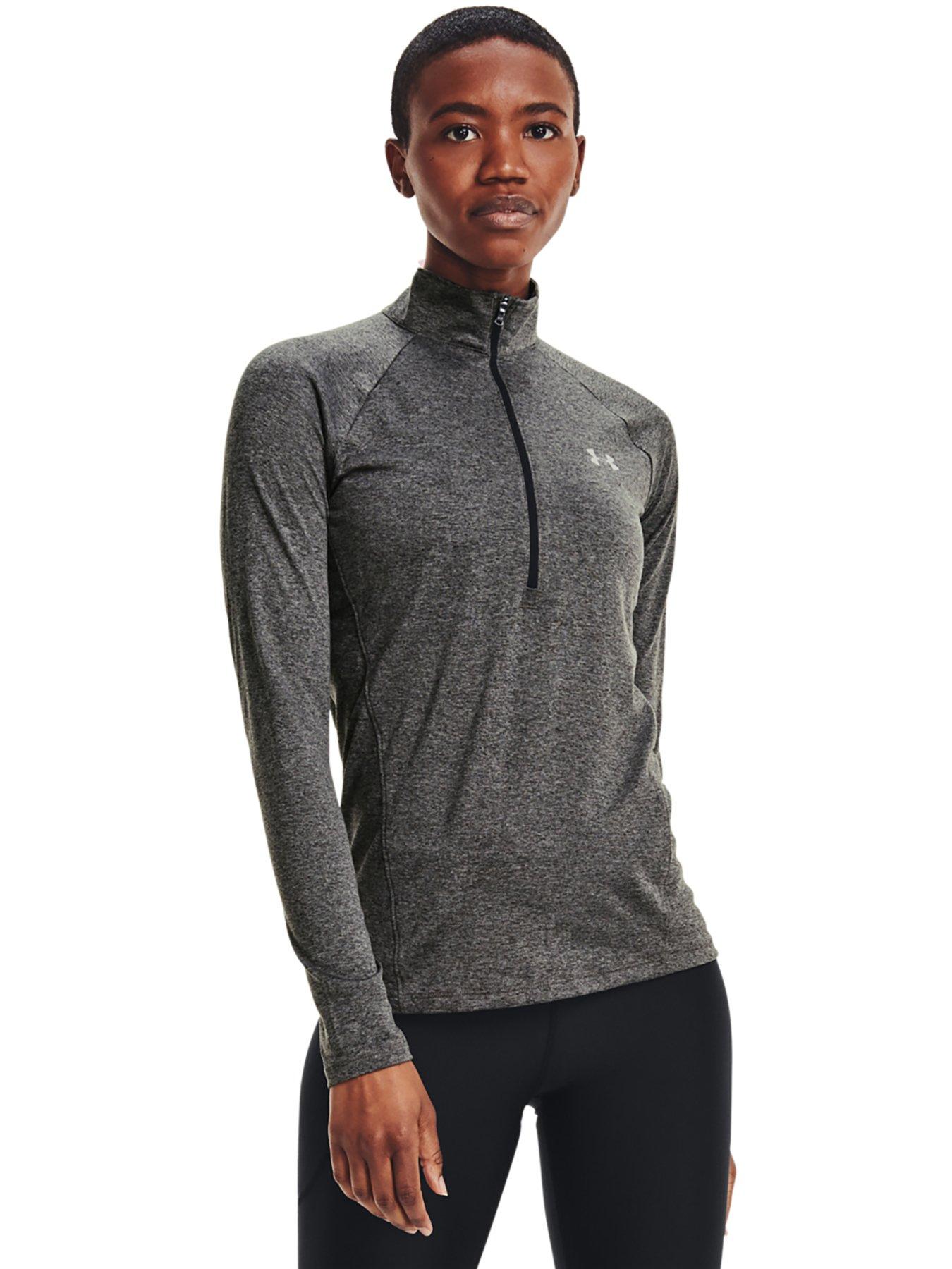 UNDER ARMOUR Tech Twist 1/2 Zip Top - Black/Grey